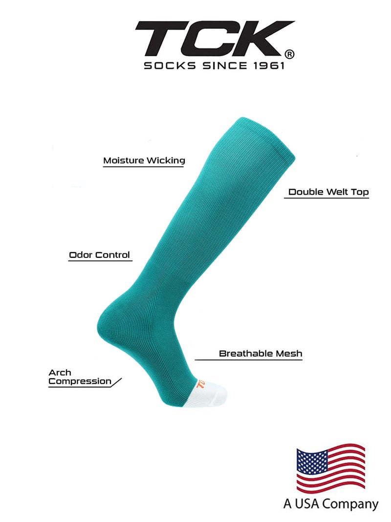 TCK Prosport Performance Tube Socks (Teal, Large) - Image 3